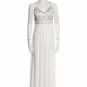 Sue Wong Nocturne White Beaded Formal Dress